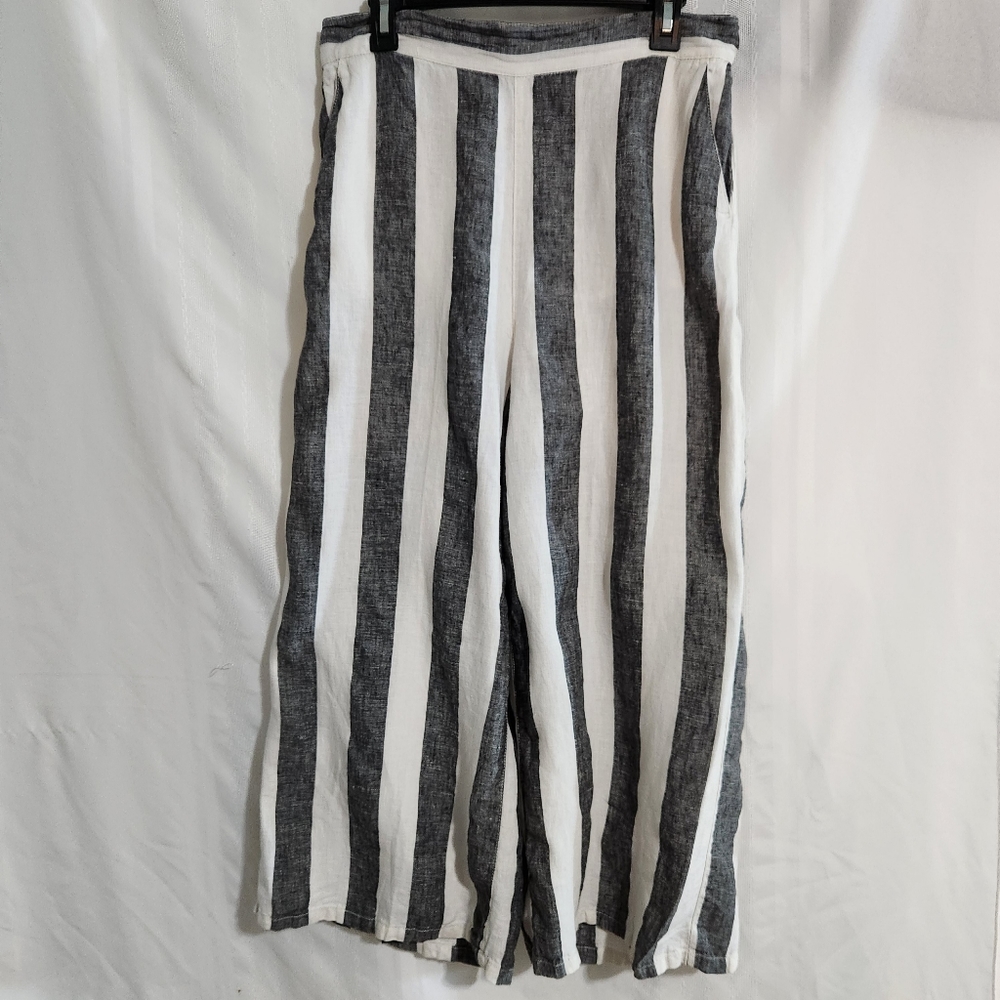 Christian Siriano Black and White Wide Leg Pants
